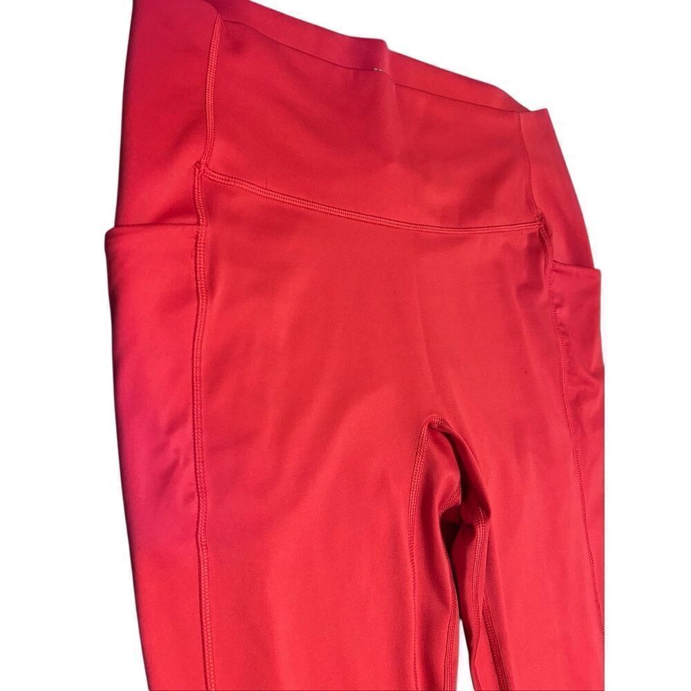 All in Motion Leggings Size XL Red Dual Pockets 7/8 Yoga Pants - Picture 2 of 8